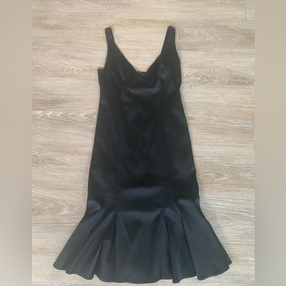 David Meister Black Midi Dress Size 2